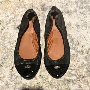 Coach Black Patent Flats